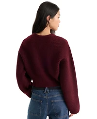 Good American Women's Chunky Knit Pull-On Sweater