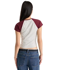 Good American Women's Raglan Short-Sleeve Crewneck T-Shirt