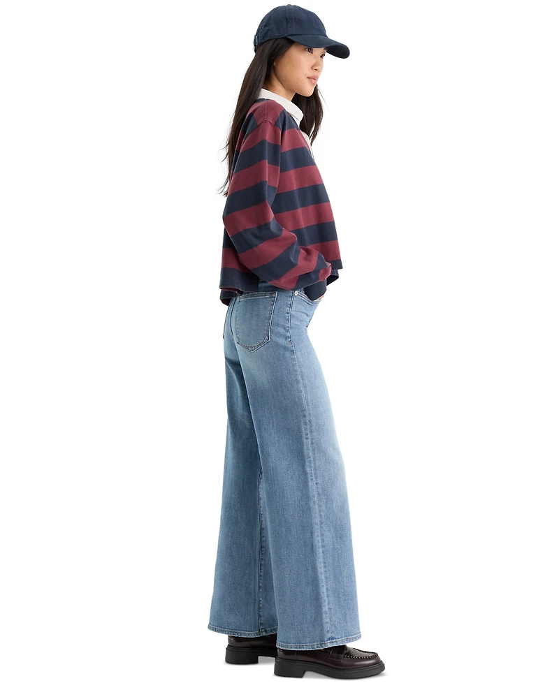 Good American Women's High-Rise Palazzo Ankle Jeans