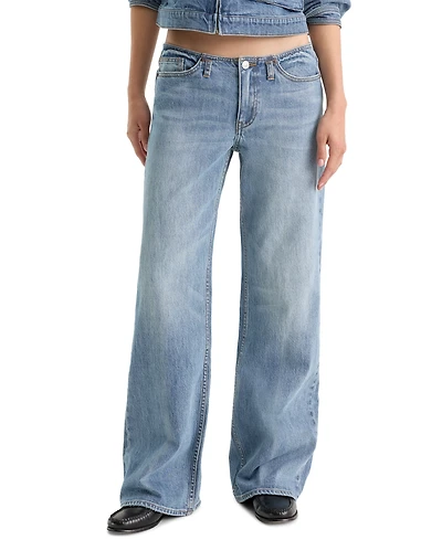 Good American Women's Ghost Waist Low Loose Jeans
