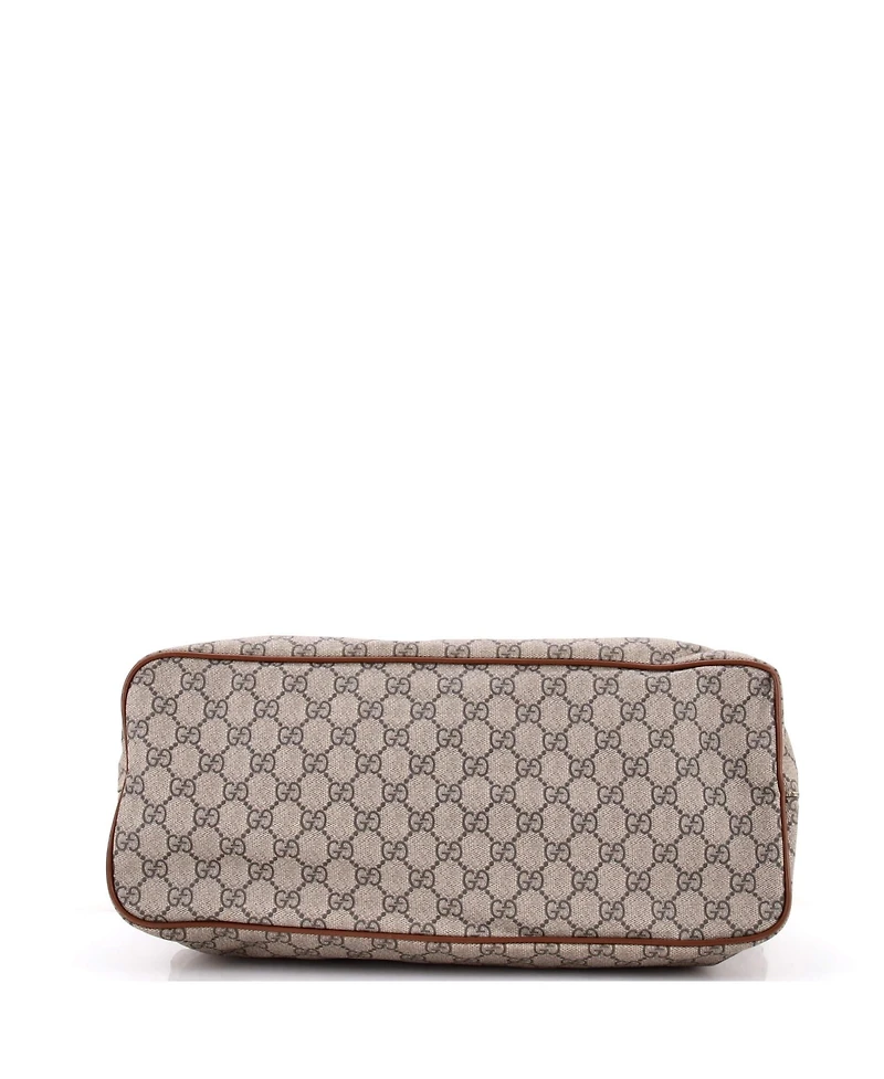 Pre-Owned Gucci Medium Convertible Soft Tote Gg Coated Canvas with Leather