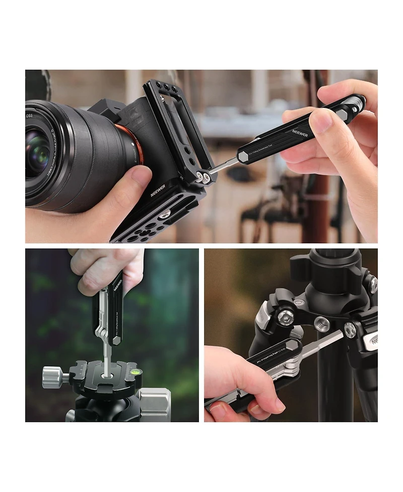Neewer UA048B Camera Tripod with 10 in for SmallRig Camera Cage Rig Tripod Qr Plate