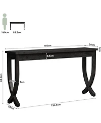 Tribesigns Solid Wood Console Table for Entryway, 63-Inch Narrow Long Sofa Table, Farmhouse Hallway Living Room, Entrance