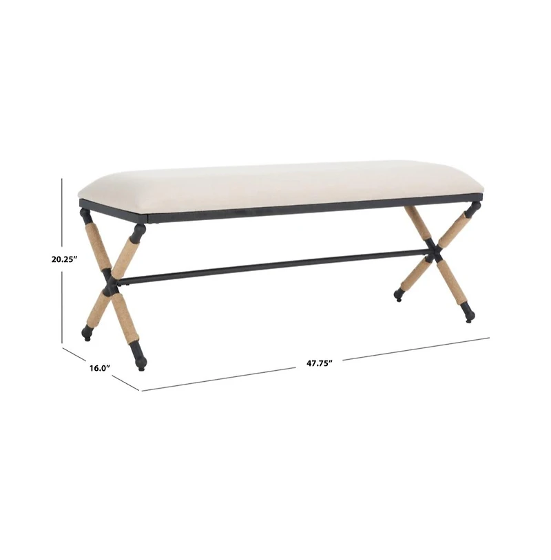 Safavieh Carmelo Hemp Wrapped Bench