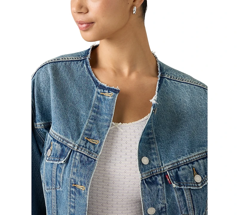 Levi's Women's 90's Collarless Shrunken Trucker Jacket