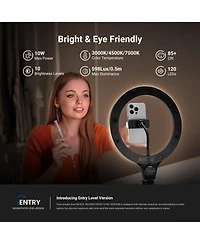 Neewer N44 Ring Light with 10W, CRI85, Bi Color for select iPhone models