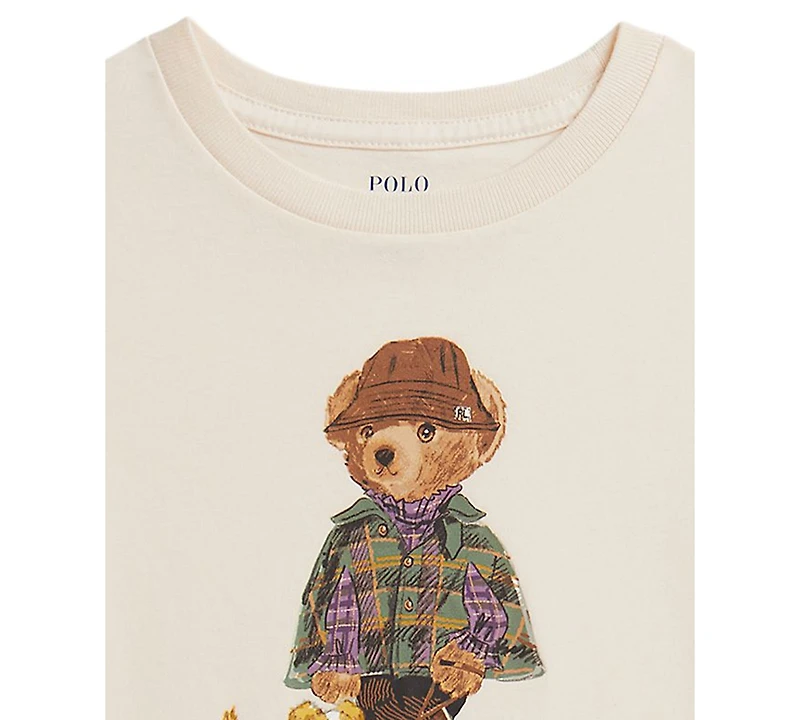 Polo Ralph Lauren Girls' 2T-6X Bear Short-Sleeve T-Shirt