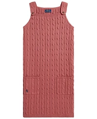 Polo Ralph Lauren Girls' 7-16 Cable-Knit Cotton Sleeveless Sweater Dress