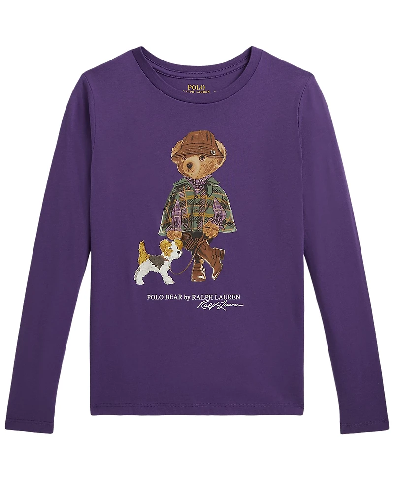 Polo Ralph Lauren Girls' 7-16 Bear Long-Sleeve T-Shirt