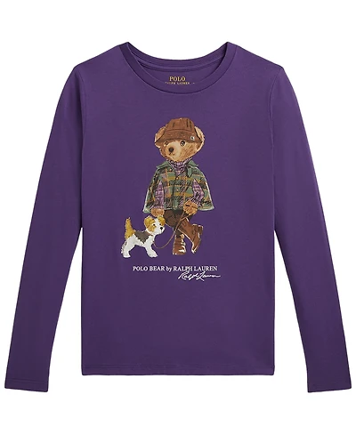 Polo Ralph Lauren Girls' 7-16 Bear Long-Sleeve T-Shirt