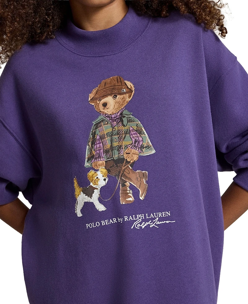 Polo Ralph Lauren Girls' 7-16 Bear Fleece Sweatshirt Dress