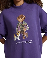 Polo Ralph Lauren Girls' 7-16 Bear Fleece Sweatshirt Dress