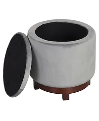 Slickblue Living Room Ottoman Foot Rest with 360degree(s) Swivel and Storage Compartment