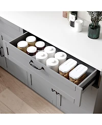 Homsee 63-Inch Storage Cabinet with Drawers - Separated Upper and Lower Cabinet Combo | Premium Engineered Wood with Soft-Close Hinges