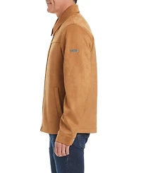 Vince Camuto Men's Faux Suede Shirt Collar Hipster Jacket