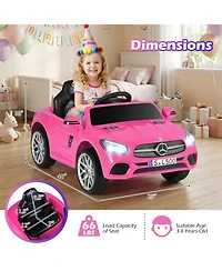 Gymax Licensed Mercedes-Benz Sl R231 Kids Ride on Car 12V Electric Vehicle with Music