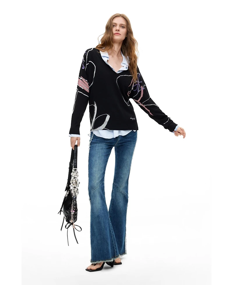 Desigual Women's Thin printed sweater