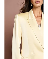 Coast Women's Tailored Double-Breasted Satin Blazer