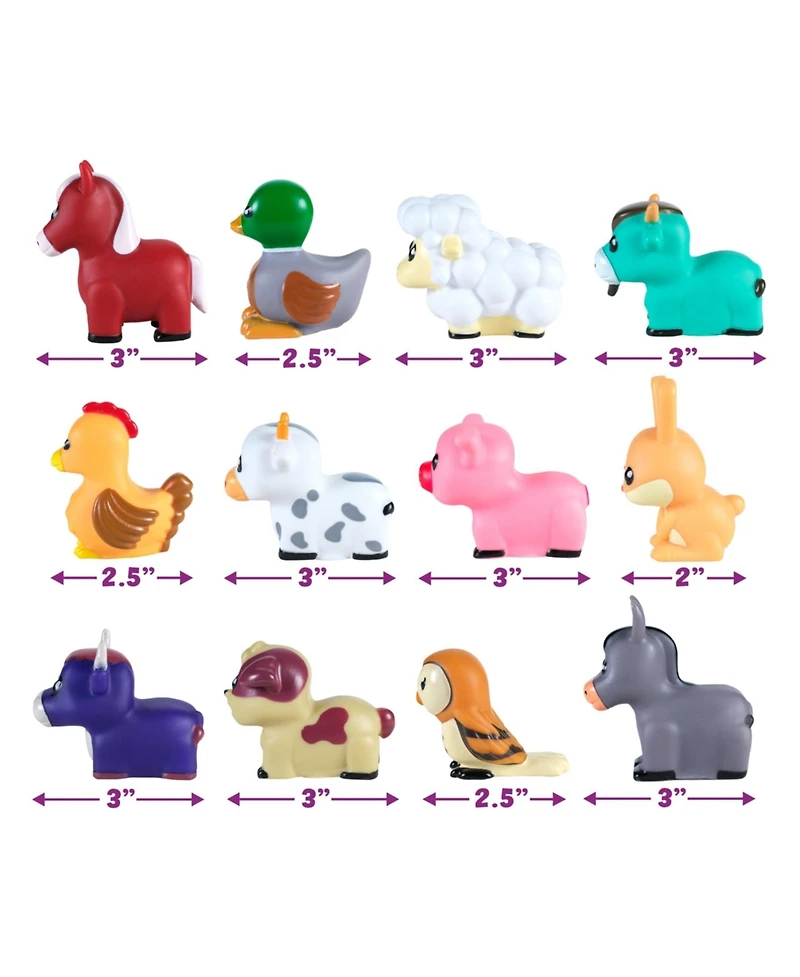 Gnuadz 12 Pack Barnyard Mold Free Bath Toys Sealed Squeezable Float Pool