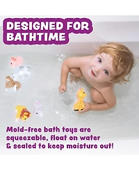 Gnuadz 6 Pack Mold Free Bath Toys Sealed No Hole Soft Squeezable Float Water Easy-grip Bathtub Pool
