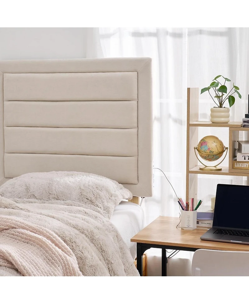 DormCo Tavira Allure Right Side Outlet Headboard - Panel Raised