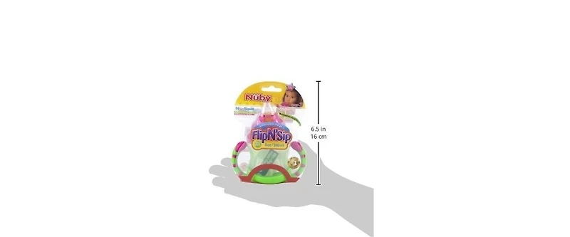 Nuby Two-Handle Flip N' Sip Straw Cup, 8 Ounce