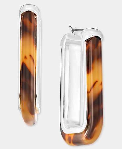 Lauren Ralph Lauren Tortoise-Look Oval Hoop Earrings