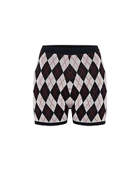 Pcfg Women's Daydreamers Argyle Knit Mini Short