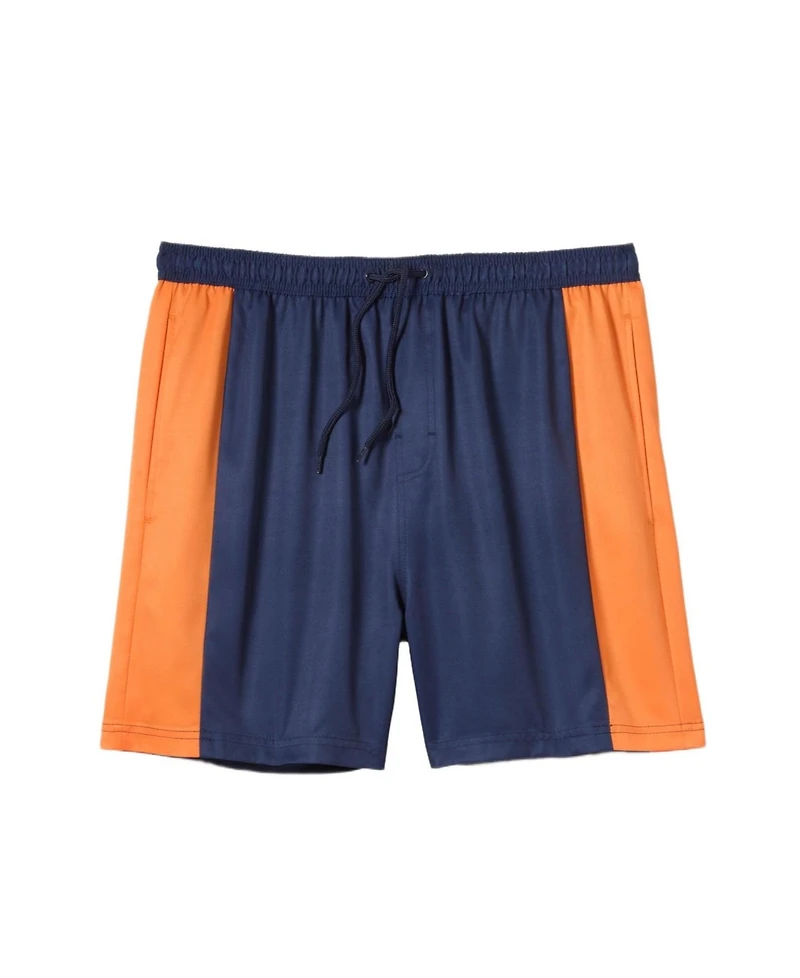 KingSize Men's Big and Tall 5" Contrast Swim Shorts with Super Stretch Liner