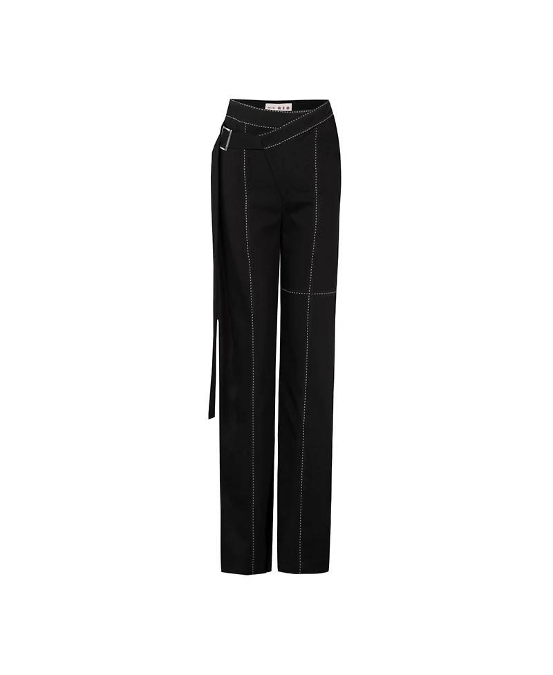 Pcfg Women's Free Heaven Stitch Detail Cotton-Blend Pants