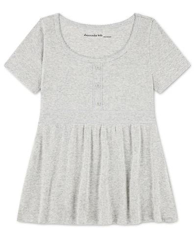 abercrombie kids Girls' 5-16 Scoop Neck Short-Sleeve Top