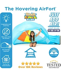 AirFort Beach Ball Blue Inflates in 30 Seconds Children's Indoor Play Tent
