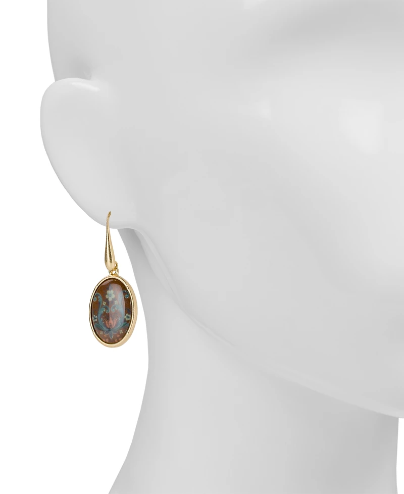 Patricia Nash Rosemailing Under Crystal Collection Oval Drop Earrings