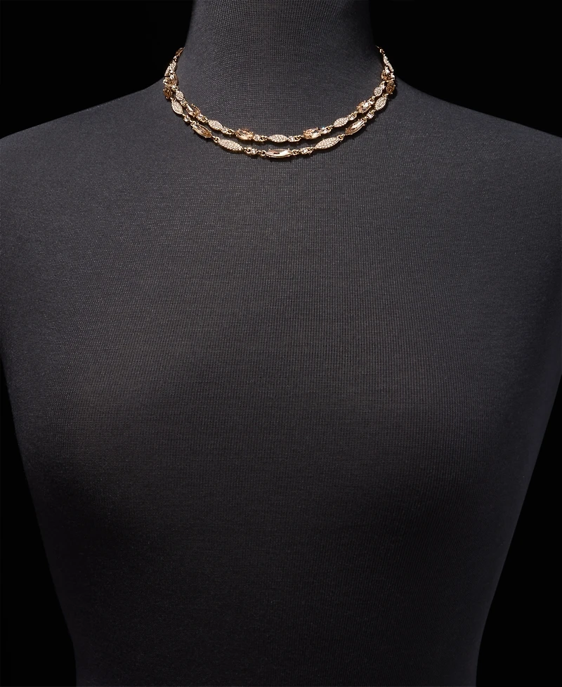 Givenchy Crystal Layered Collar Necklace, 16" + 3" extender