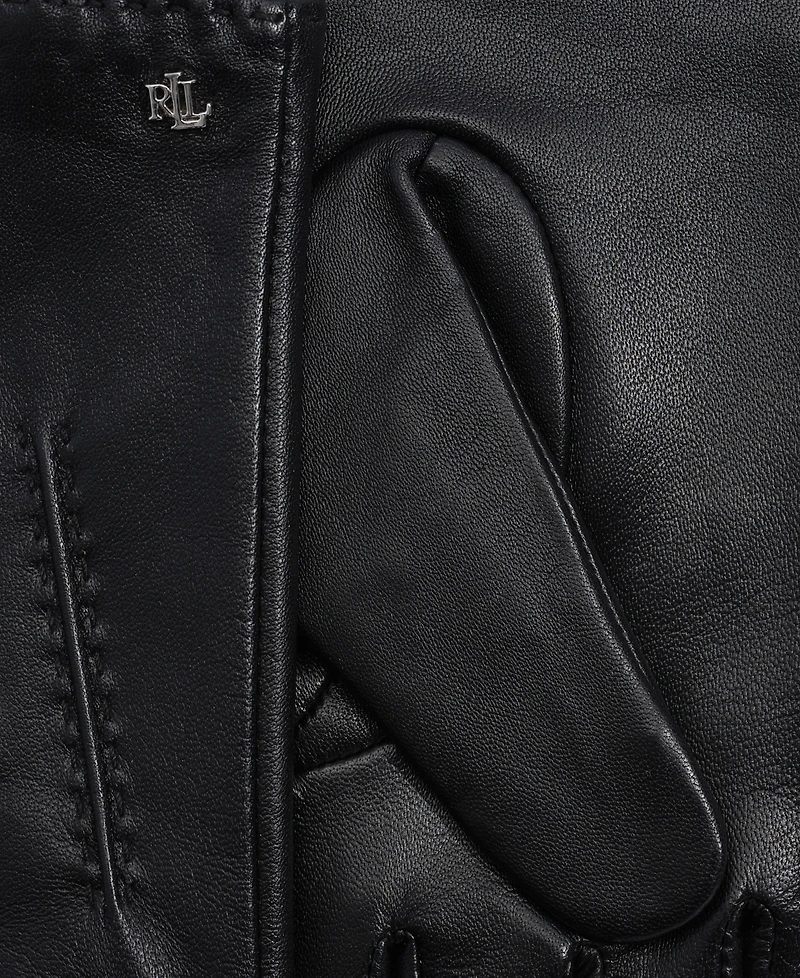 Lauren Ralph Pick Stitch Leather Gloves