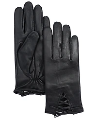 Lauren Ralph Lace-Up Bow Gloves