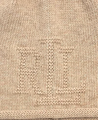 Lauren Ralph Texture Logo Headband and Beanie Set