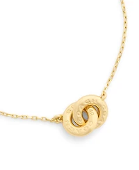 Coach Gold Logo Interlocking Ring Slider Bracelet