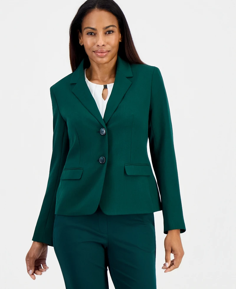 Kasper Women's Two-Button Notch-Collar Tailored Blazer