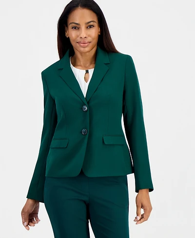 Kasper Women's Two-Button Notch-Collar Tailored Blazer