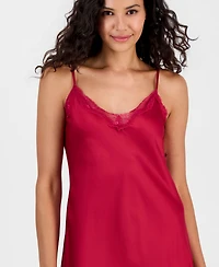 I.n.c. International Concepts Women's Lace-Trim Satin Nightgown, Exclusively at Macy's