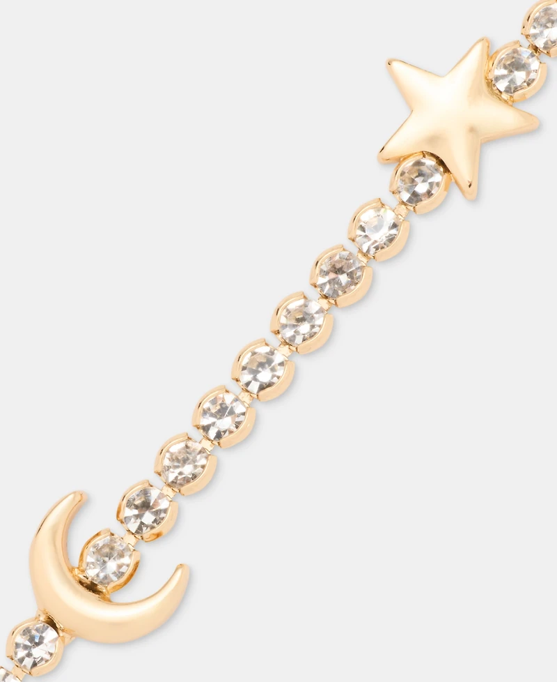 Karl Lagerfeld Paris Crystal Star & Moon Flex Bracelet