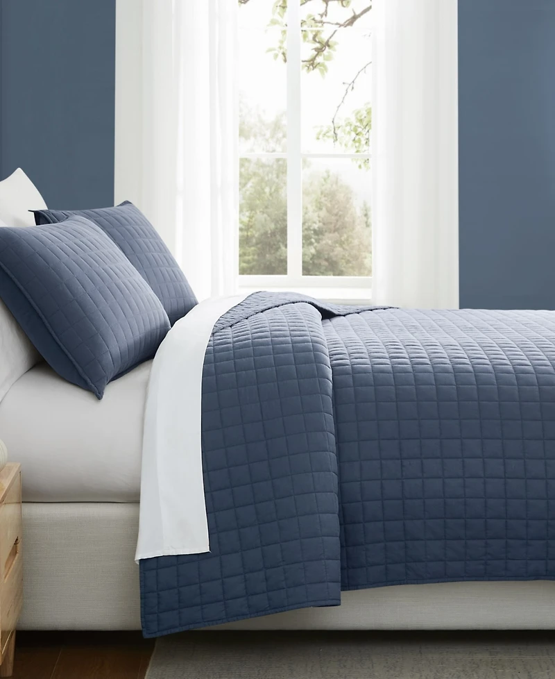 Brooklyn Loom Essential Cotton 3-Piece Quilt Set, King