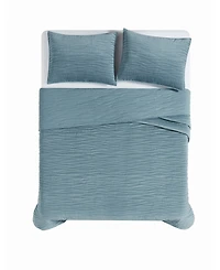 Royal Velvet Wavy Cotton Matte 3-Piece Quilt Set