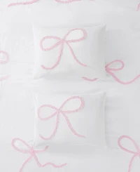 Truly Soft Textured Bow 3-Piece Comforter Set, Full/Queen