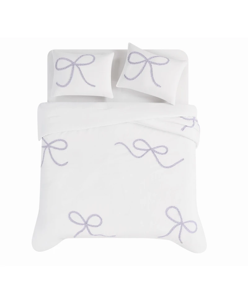 Truly Soft Textured Bow 2-Piece Comforter Set, Twin/Twin Xl