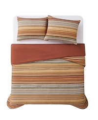 Brooklyn Loom Sunset Stripe Yarn Dye 3-Piece Comforter Set