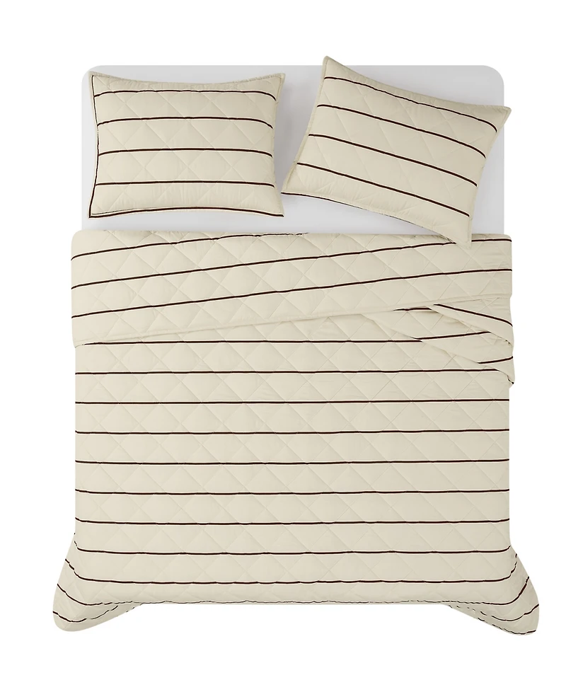Brooklyn Loom Hayward Stripe 3-Piece Quilt Set
