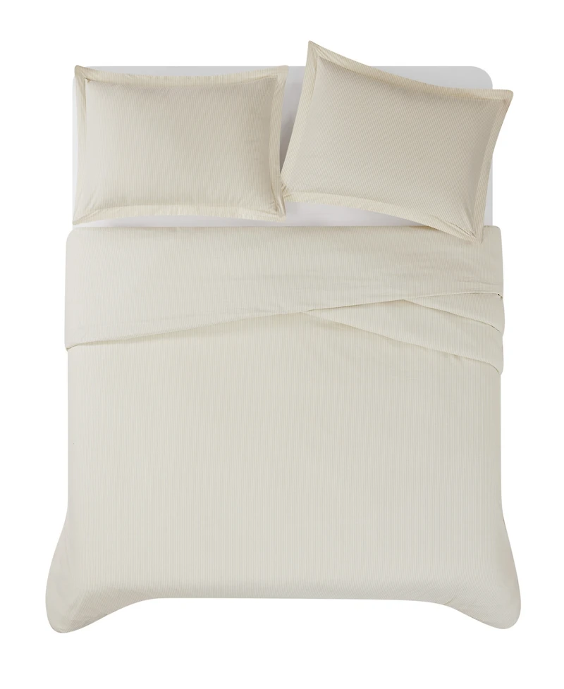 Brooklyn Loom Pinstripe 3-Piece Comforter Set