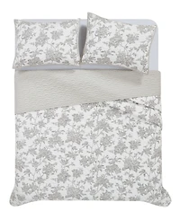 Brooklyn Loom Mila Floral 3-Piece Quilt Set, Full/Queen